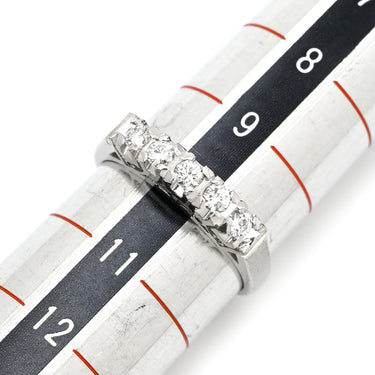 ノンブランド NON BRAND ダイヤモンド 5粒 0.24ct プラチナシルバー Pt900 ダイヤモンド リング 指輪 プラチナ Pt900 造幣局検定マーク 一文字リング 5P 5石 10号