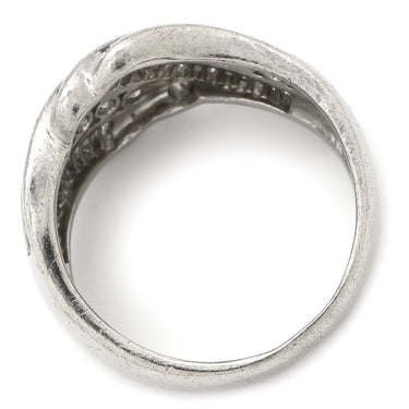 ノンブランド NON BRAND ダイヤモンド 1.00ct プラチナシルバー Pt900 ダイヤモンド リング 指輪 Pt プラチナ ウェーブ 波型 パヴェ ラウンドブリリアント バゲット 11号