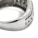ノンブランド NON BRAND ダイヤモンド 1.00ct プラチナシルバー Pt900 ダイヤモンド リング 指輪 Pt プラチナ ウェーブ 波型 パヴェ ラウンドブリリアント バゲット 11号