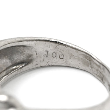 ノンブランド NON BRAND ダイヤモンド 1.00ct プラチナシルバー Pt900 ダイヤモンド リング 指輪 Pt プラチナ ウェーブ 波型 パヴェ ラウンドブリリアント バゲット 11号
