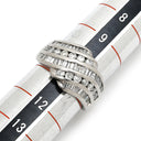 ノンブランド NON BRAND ダイヤモンド 1.00ct プラチナシルバー Pt900 ダイヤモンド リング 指輪 Pt プラチナ ウェーブ 波型 パヴェ ラウンドブリリアント バゲット 11号