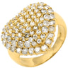 ノンブランド NON BRAND ハートモチーフ ダイヤモンド 1.78ct イエローゴールド K18YG ダイヤモンド リング 指輪 パヴェ 18K 750 YG 9.5号
