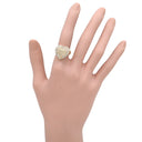 ノンブランド NON BRAND ハートモチーフ ダイヤモンド 1.78ct イエローゴールド K18YG ダイヤモンド リング 指輪 パヴェ 18K 750 YG 9.5号