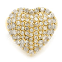ノンブランド NON BRAND ハートモチーフ ダイヤモンド 1.78ct イエローゴールド K18YG ダイヤモンド リング 指輪 パヴェ 18K 750 YG 9.5号