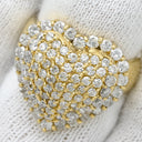 ノンブランド NON BRAND ハートモチーフ ダイヤモンド 1.78ct イエローゴールド K18YG ダイヤモンド リング 指輪 パヴェ 18K 750 YG 9.5号