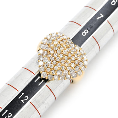 ノンブランド NON BRAND ハートモチーフ ダイヤモンド 1.78ct イエローゴールド K18YG ダイヤモンド リング 指輪 パヴェ 18K 750 YG 9.5号