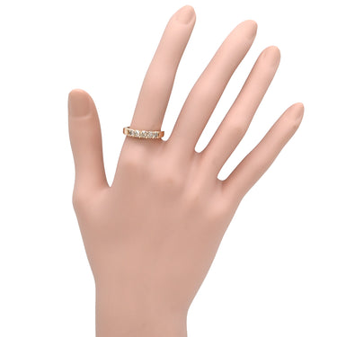 ノンブランド NON BRAND 一文字 ダイヤモンド ピンクゴールド K18PG ダイヤモンド リング 指輪 Au750 18K 18金 5P 5石 5粒 エンゲージ ブライダル 13号