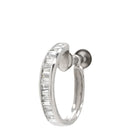 ノンブランド NON BRAND ダイヤモンド 片耳用 プラチナシルバー Pt900 ダイヤモンド イヤリング Pt900 プラチナ サークル ハーフフープ型 ネジ式