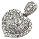 ノンブランド NON BRAND ダイヤ 1.0ct ハートモチーフ プラチナシルバー Pt900 ダイヤモンド ペンダントトップ パヴェ プラチナ900 PT ネックレストップ チャーム
