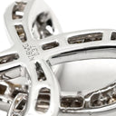 ノンブランド NON BRAND ダイヤ 0.37ct ホワイトゴールド K18WG ダイヤモンド ペンダントトップ Au750 18K WG ブラウンダイヤ バゲットカット クロスオーバーデザイン