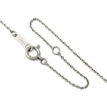 ノンブランド NON BRAND ダイヤモンド プラチナシルバー Pt900 ダイヤモンド Pt850(チェーン) ネックレス Pt900 プラチナ グラデーションストーン スマイルライン 雫 しずく型 両吊りタイプ