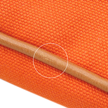 エルメス HERMES ボリードポーチ ミニミニ H104772M 02 オランジュフー×オレンジ コットン アニョーミロ ポーチ シルバー金具