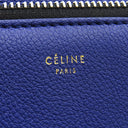 セリーヌ CELINE エッジ ブルー レザー ハンドバッグ シルバー金具 青 ワンハンドル 肩掛け