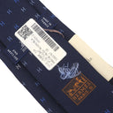 エルメス HERMES クラバット 7cm H サンティアン H339376T 02 マリン×ブルーモワイヤン×ブラン シルク ネクタイ シルクツイルタイ 紺 青 白 総柄 H柄 新品 未使用