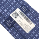 エルメス HERMES クラバット 7cm ファソネ H H36322T 17 マリンXブルー シルク ネクタイ 紺 青 総柄 H織り バイカラー H柄 新品 未使用