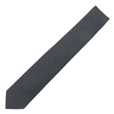エルメス HERMES クラバット 7cm Hゴシック H339252T 01 ノワールXアントラシト シルク ネクタイ 黒 グレー 総柄 H GOTHIQUE 新品 未使用