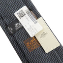 エルメス HERMES クラバット 7cm Hゴシック H339252T 01 ノワールXアントラシト シルク ネクタイ 黒 グレー 総柄 H GOTHIQUE 新品 未使用
