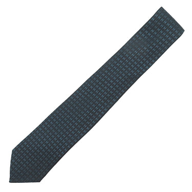 エルメス HERMES クラバット 7cm ファソネ H H36322T 36 ノワールXコバルト シルク ネクタイ 黒 青 総柄 H織り バイカラー H柄 新品 未使用