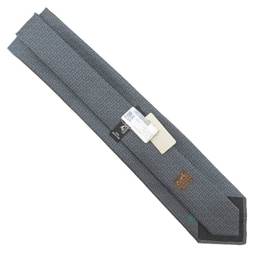 エルメス HERMES クラバット 8cm Hトレフル H659448T 02 アントラシト シルク ネクタイ ダークグレー H TREFLE 総柄 新品 未使用