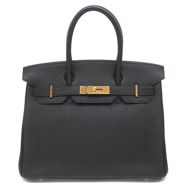 エルメス HERMES バーキン30 ブラック トゴ ハンドバッグ ゴールド金具 黒