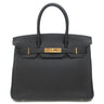 エルメス HERMES バーキン30 ブラック トゴ ハンドバッグ ゴールド金具 黒
