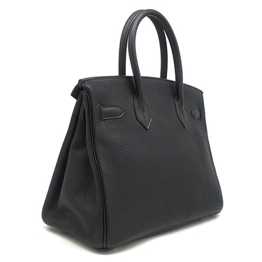 エルメス HERMES バーキン30 ブラック トゴ ハンドバッグ ゴールド金具 黒