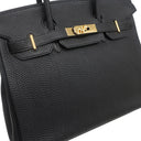 エルメス HERMES バーキン30 ブラック トゴ ハンドバッグ ゴールド金具 黒