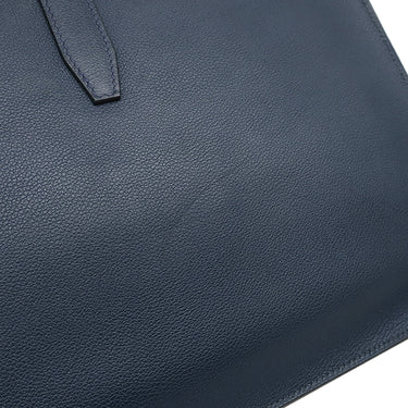 エルメス HERMES スティーヴ ライト ブルーニュイ エバーカラー ショルダーバッグ シルバー金具 ネイビー