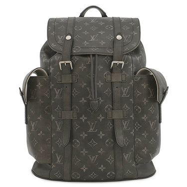 ルイヴィトン LOUIS VUITTON クリストファー MM M11521 ブラック レザー ブラッシュドモノグラムカウハイドレザー リュック・デイパック シルバー金具 ヴィンテージ調 バックパック