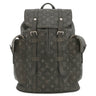ルイヴィトン LOUIS VUITTON クリストファー MM M11521 ブラック レザー ブラッシュドモノグラムカウハイドレザー リュック・デイパック シルバー金具 ヴィンテージ調 バックパック