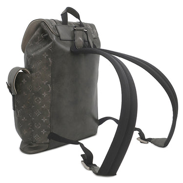 ルイヴィトン LOUIS VUITTON クリストファー MM M11521 ブラック レザー ブラッシュドモノグラムカウハイドレザー リュック・デイパック シルバー金具 ヴィンテージ調 バックパック