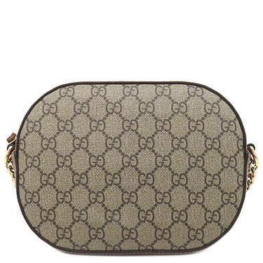 グッチ GUCCI GGスプリーム チェーンショルダー 779784 ベージュ×ブラウン GGスプリームキャンバス レザー ショルダーバッグ ゴールド金具 PVC×レザー