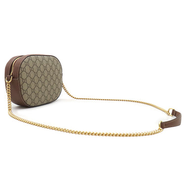 グッチ GUCCI GGスプリーム チェーンショルダー 779784 ベージュ×ブラウン GGスプリームキャンバス レザー ショルダーバッグ ゴールド金具 PVC×レザー