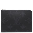 ルイヴィトン LOUIS VUITTON ポシェットジュール GM NM M80044 ノワール レザー トリヨンシャドウレザー クラッチバッグ シルバー金具 シャドウ ドキュメントケース