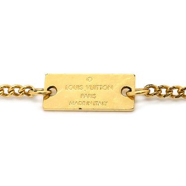 ルイヴィトン LOUIS VUITTON リングネックレス モノグラム M80189 ゴールド GP ネックレス ペンダント ロゴ ラウンドプレート リング モノグラム
