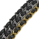 シャネル CHANEL ガブリエル ドゥ シャネル ホーボー ブラック レザー 2WAYバッグ マットゴールド金具 黒 トリコロール金具