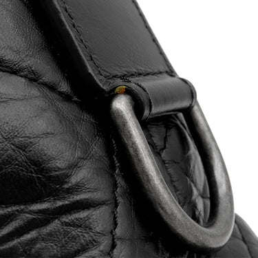 シャネル CHANEL ガブリエル ドゥ シャネル ホーボー ブラック レザー 2WAYバッグ マットゴールド金具 黒 トリコロール金具