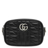 グッチ GUCCI GGマーモント ミニ カメラバッグ 634936 ブラック レザー シェブロンキルティングレザー ショルダーバッグ マットシルバー金具 ダブルG