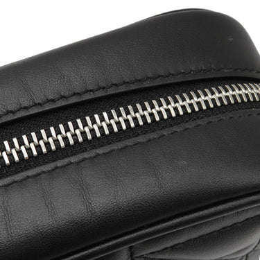 グッチ GUCCI GGマーモント ミニ カメラバッグ 634936 ブラック レザー シェブロンキルティングレザー ショルダーバッグ マットシルバー金具 ダブルG