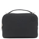 ロエベ LOEWE クロスボディ カメラバッグ ミニ ブラック レザー ソフトグレインカーフ ショルダーバッグ シルバー金具 黒