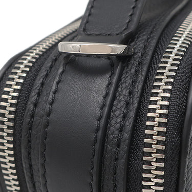 ロエベ LOEWE クロスボディ カメラバッグ ミニ ブラック レザー ソフトグレインカーフ ショルダーバッグ シルバー金具 黒
