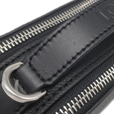 ロエベ LOEWE クロスボディ カメラバッグ ミニ ブラック レザー ソフトグレインカーフ ショルダーバッグ シルバー金具 黒