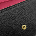 ルイヴィトン LOUIS VUITTON ポルトフォイユカプシーヌ コンパクト M62157 ノワール×ホットピンク レザー トリヨンレザー 三つ折り財布 ゴールド金具 黒 ピンク ブラック金具
