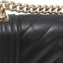 シャネル CHANEL ボーイシャネル ミニ チェーンショルダー A67364 ブラック レザー ショルダーバッグ ゴールド金具 黒