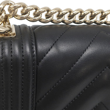 シャネル CHANEL ボーイシャネル ミニ チェーンショルダー A67364 ブラック レザー ショルダーバッグ ゴールド金具 黒