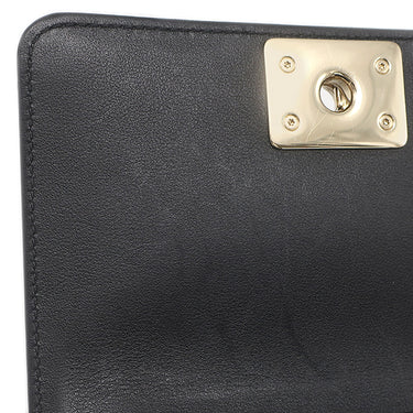 シャネル CHANEL ボーイシャネル ミニ チェーンショルダー A67364 ブラック レザー ショルダーバッグ ゴールド金具 黒