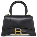 バレンシアガ BALENCIAGA Hourglass ハンドバッグ XS 592833 ブラック レザー 2WAYバッグ ゴールド金具 黒 ハンドバッグ ショルダー