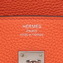エルメス HERMES バーキン 25 カプシーヌ トゴ ハンドバッグ シルバー金具 赤