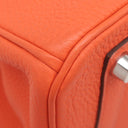 エルメス HERMES バーキン 25 カプシーヌ トゴ ハンドバッグ シルバー金具 赤