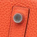 エルメス HERMES バーキン 25 カプシーヌ トゴ ハンドバッグ シルバー金具 赤